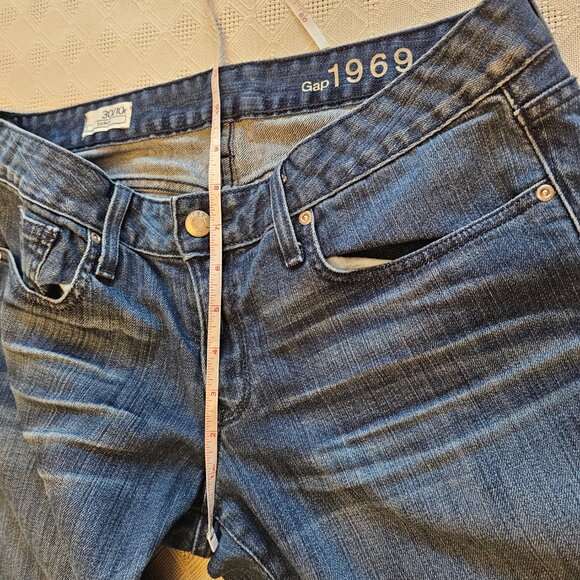 Gap 1969 Women’s Bootcut Jeans – Size 30/10 Long – Medium Wash, Flap Pockets - Picture 3 of 6